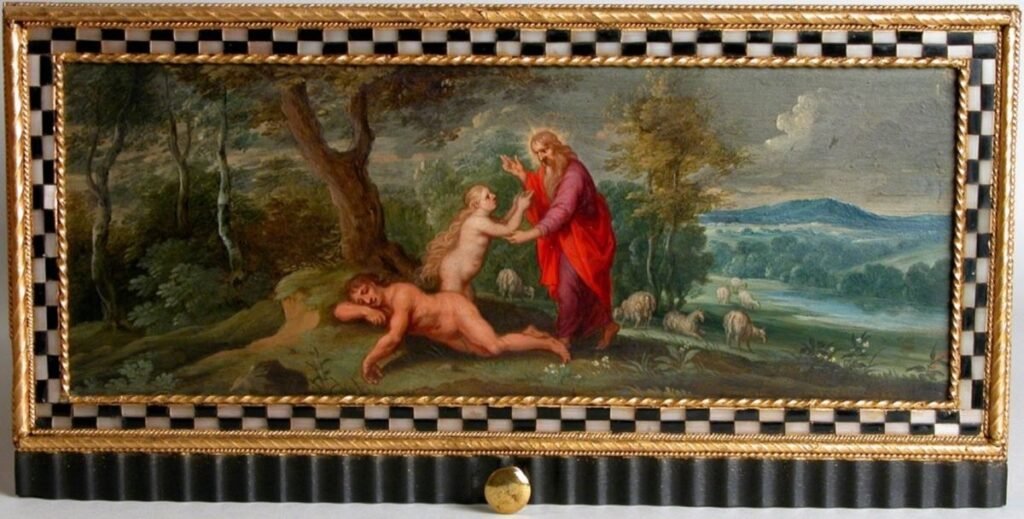 Frans Francken II (1581-1642) (studio of) - The Sudbury Cabinet, The Creation of Eve - 652719.6 - National Trust