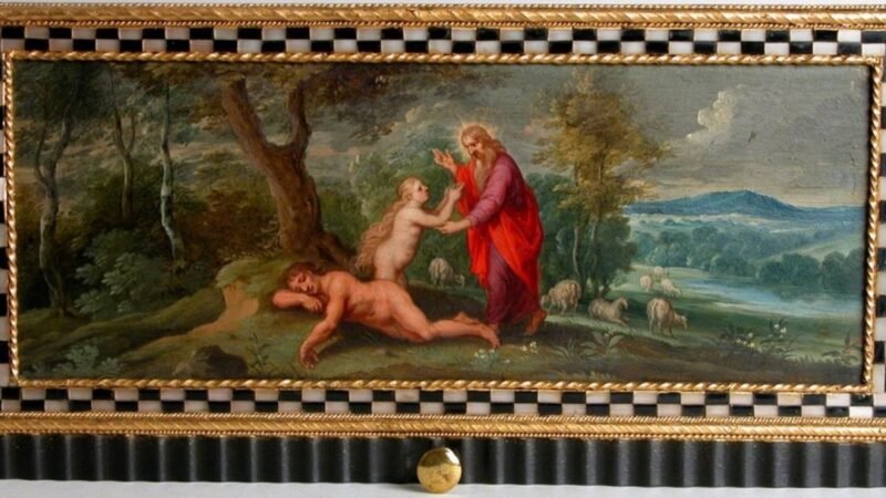 Frans Francken II (1581-1642) (studio of) - The Sudbury Cabinet, The Creation of Eve - 652719.6 - National Trust