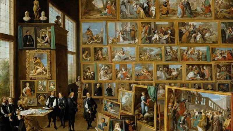 David Teniers the Younger - Archduke Leopold William in his Gallery at Brussels - Google Art Project