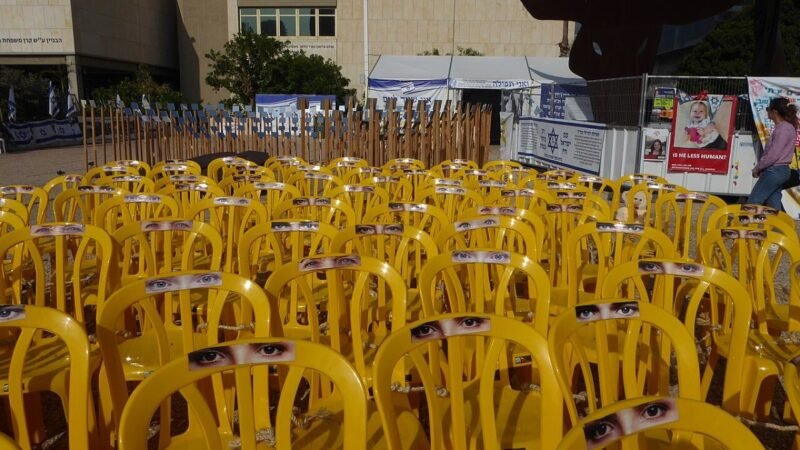 Pieces Of Light art installation in the Kidnapped Square - Israel, January 2024 05