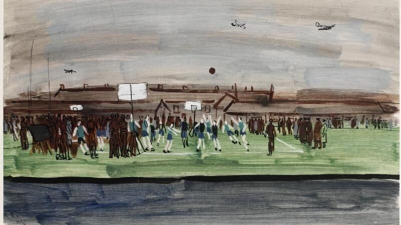 Basket Ball at Easter Monday Sports, 1940 Art.IWMARTLD45