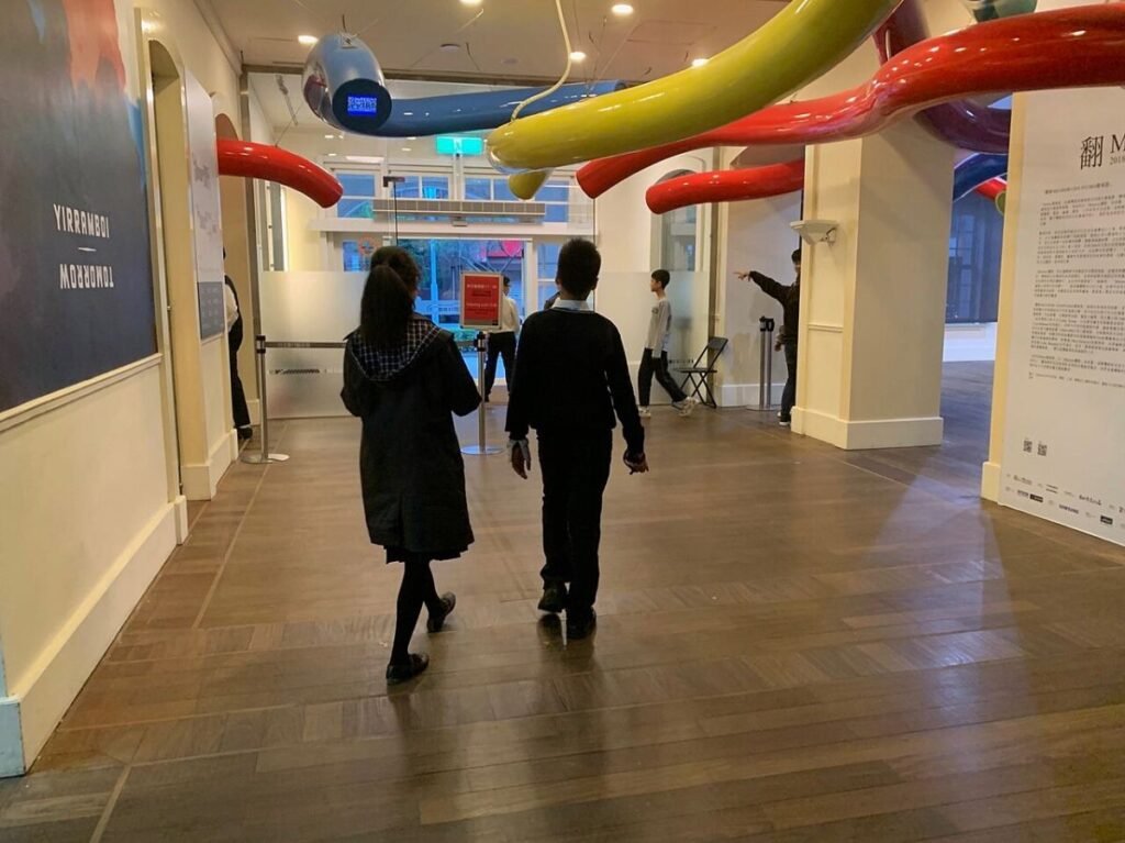 Students in Uniform at Museum of Contemporary Art Taipei