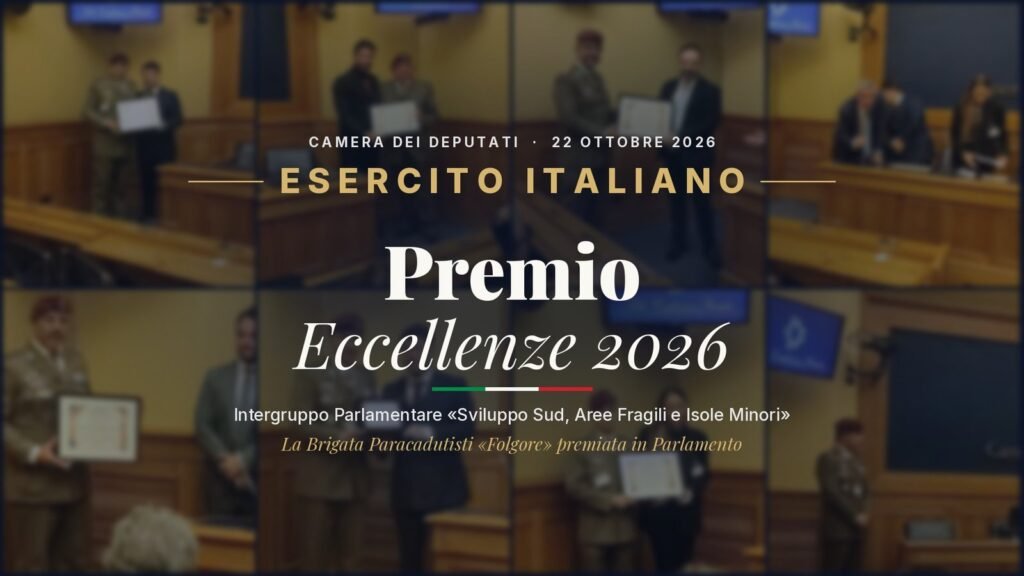 Premio Eccellenze 2026 Folgore ed Esercito Italiano