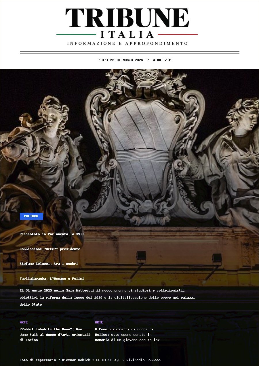 Copertina dell’edizione di Marzo 2025