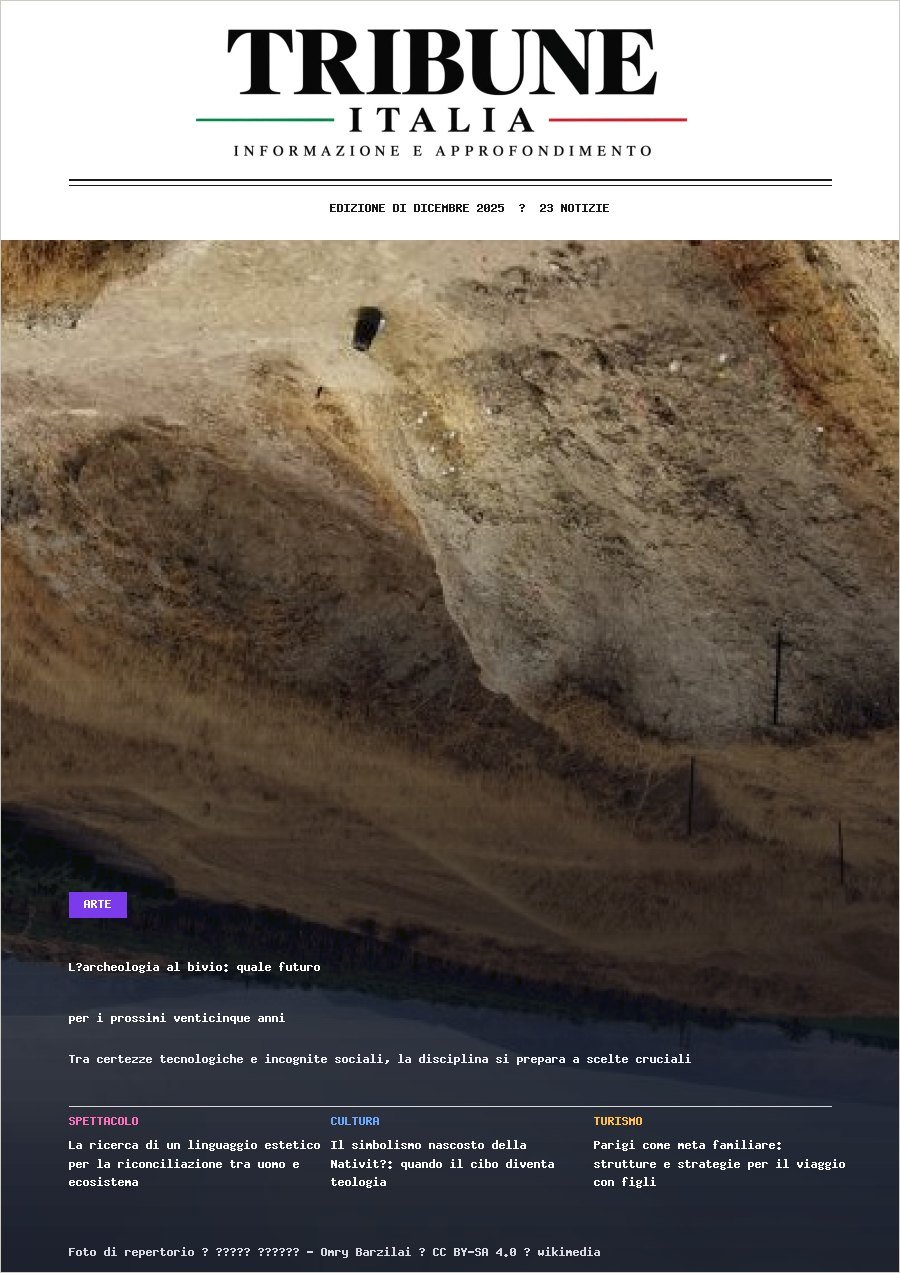 Copertina dell’edizione di Dicembre 2025